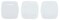 Czechmate 6mm Square Glass Czech Two Hole Tile Bead, Opaque White